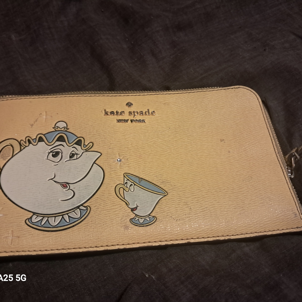 Kate Spade Cream Wallet with Character Design